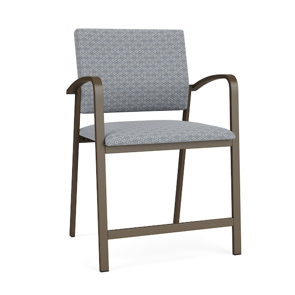 Lesro Newport Wide Hip Chair Metal Frame, Bronze, RS Fog Upholstery NP1261 - main